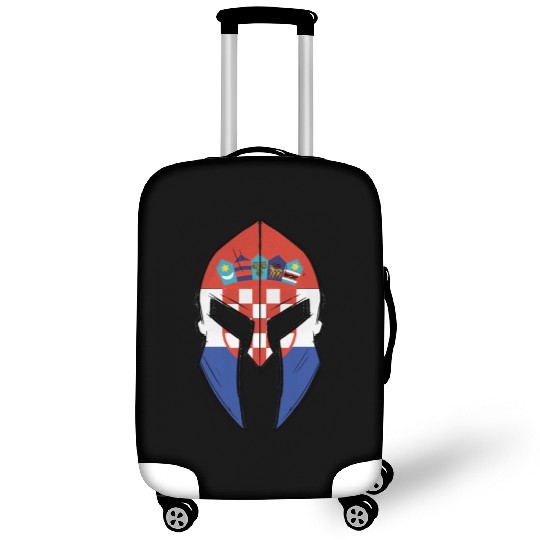 Croatia flag in Spartan warrior Helmet Luggage Covers