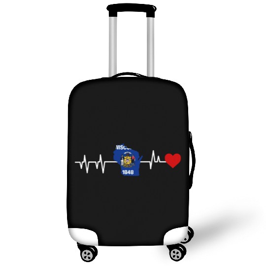 Wisconsin Heartbeat Gift Luggage Covers