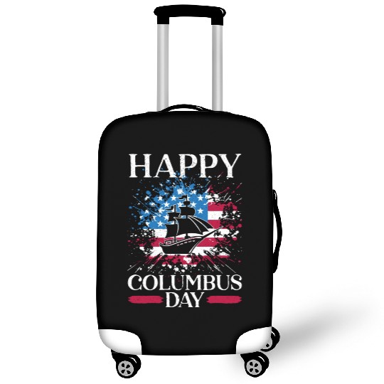 Happy Columbus Day Christopher Columbus Navigator Luggage Covers