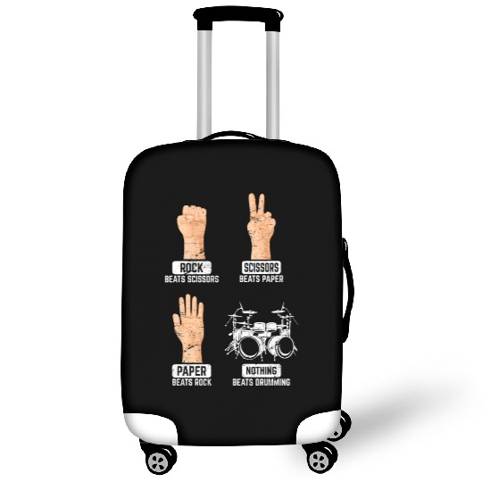 Rock Paper Scissors Nothing Beats Drumming Funny D Luggage Covers