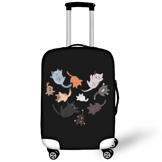 Chibi Cat Heart Luggage Covers
