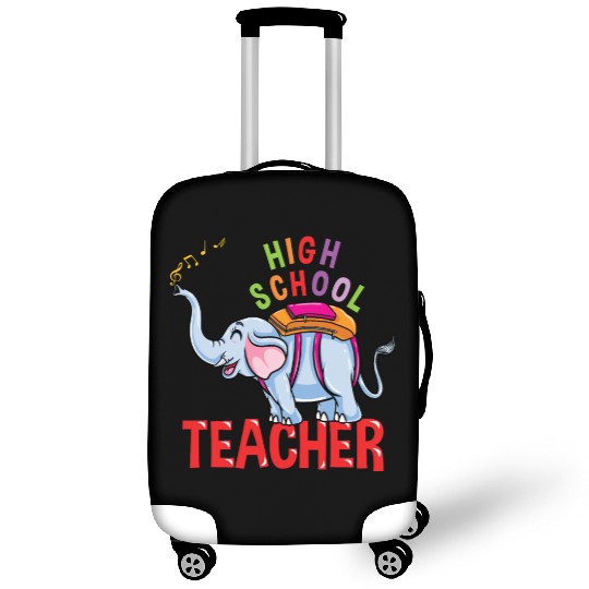 Back To School Elephant High School Teacher Luggage Covers