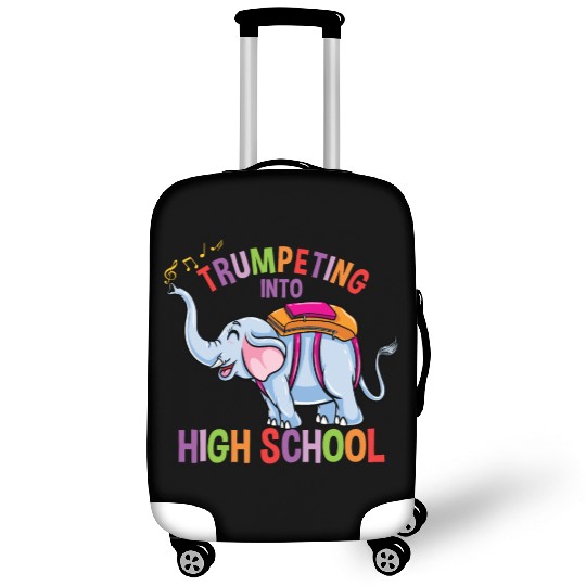 Elephant Trumpeting Into High School Luggage Covers