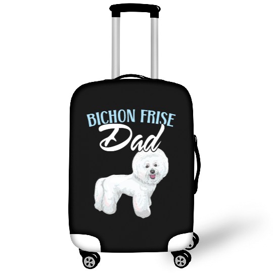 Bichon Frise Dad Dog Lover Dog Breeder Puppy Paw Luggage Covers