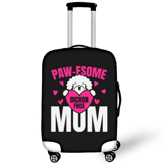 Pawesome Bichon Frise Mom Dog Lover Puppy Paw Love Luggage Covers