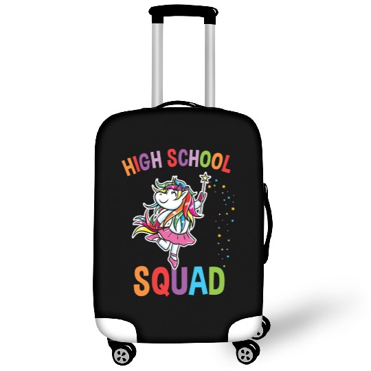 High School Squad Unicorn Back To School Luggage Covers