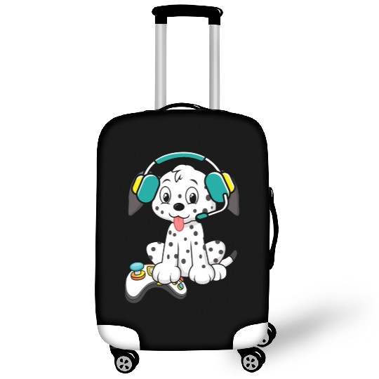 Video Game Player Paw Puppy Breeder Dalmatian Dog Luggage Covers