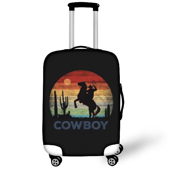 Cowboy - Retro Sunset Luggage Covers