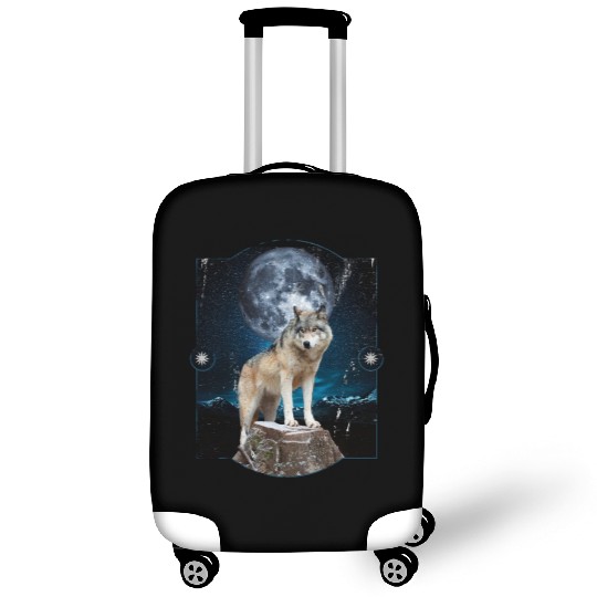 Wolf Moon Forest Wolves Nature Nature Liever Full Luggage Covers