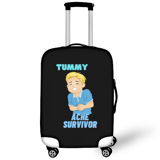 Tummy Ache Survivor Funny Back To School Luggage Covers