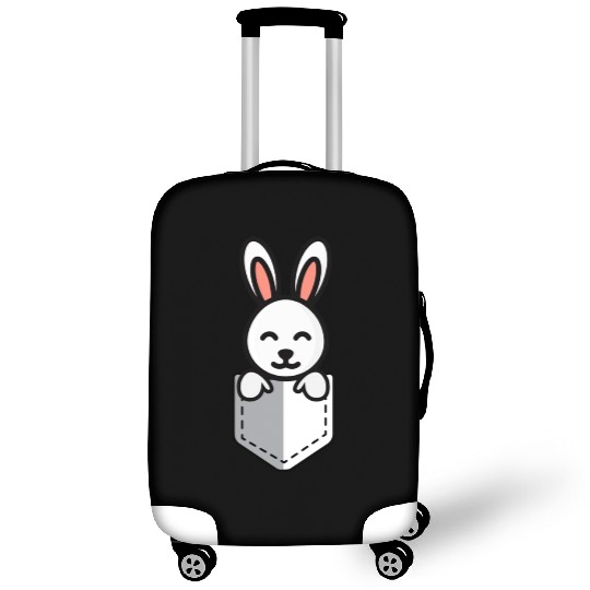 Bunny Pocket Cute Little Easter Sunday Egg Hunt Luggage Covers