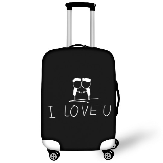 i love you gay couple Luggage Covers