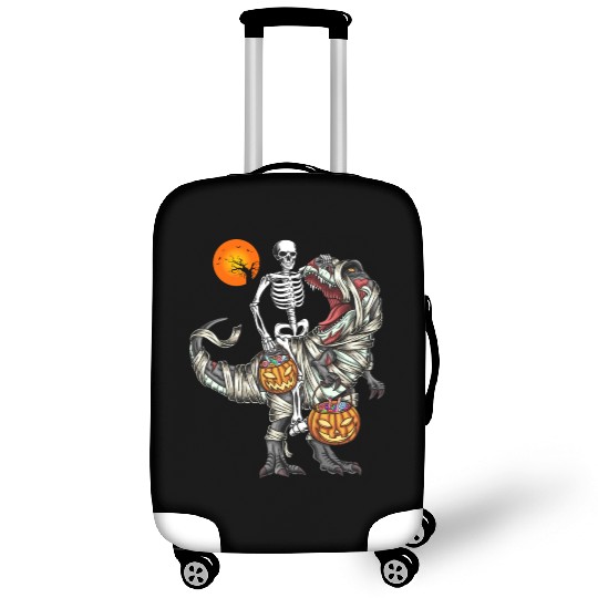 Skeleton Riding Mummy Dinosaur Halloween Gifts Luggage Covers