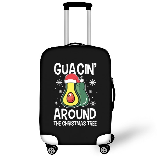 Christmas Guacin Around The Tree Avocado Xmas Luggage Covers