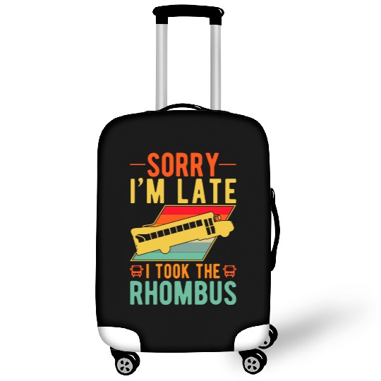 Math Teacher School Bus Driver Rhombus Luggage Covers