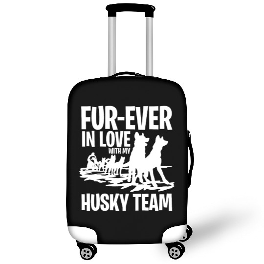 Mushing Fur-Ever In Love With My Husky Team Luggage Covers