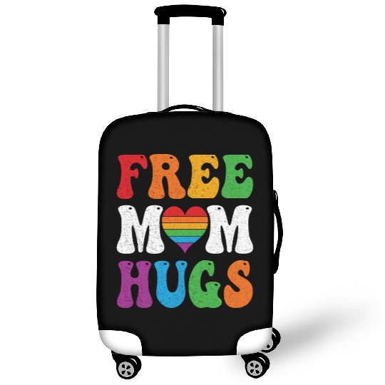 Free Mom Hugs Pride Luggage Covers Rainbow Heart LGBT Pride