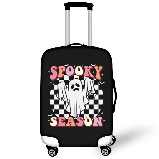 Spooky Season Halloween Vintage Text Design Luggage Covers