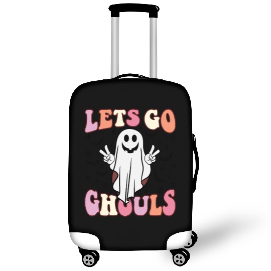 Let's Go Ghouls Retro Halloween Ghost Boy Gifts Luggage Covers