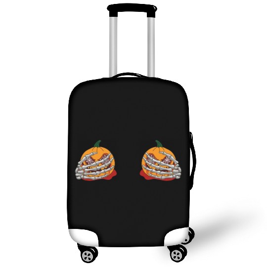 Halloween Pumpkin Boob Skeleton Hand Luggage Covers