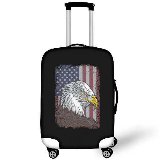 Bald Eagle - American Flag - Patriotic Luggage Covers