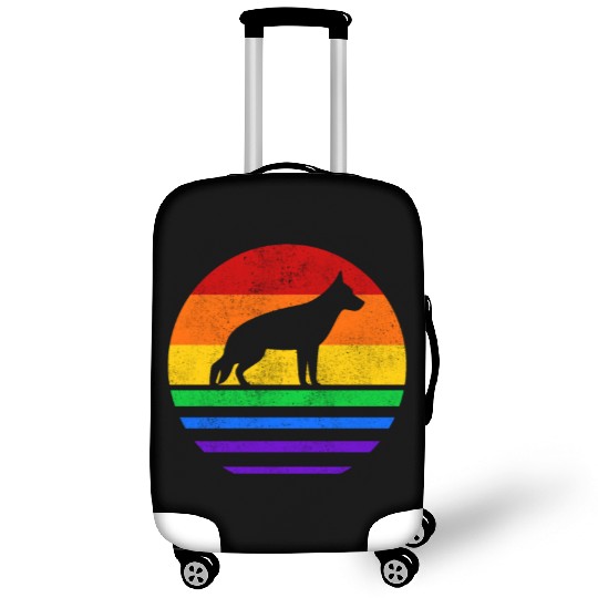 LGBT German Shepherd Rainbow Flag Luggage Covers