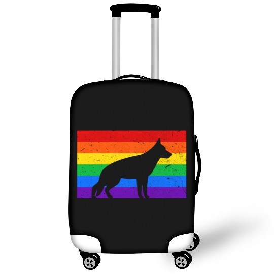 LGBT German Shepherd Rainbow Flag Luggage Covers