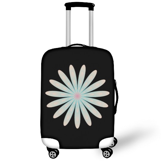 Blue and Coral Flower Luggage Covers