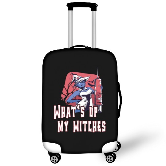 Whats Up My Witches Spooky Creepy Nurse Halloween Luggage Covers