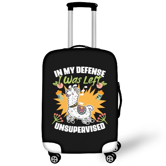 In My Defense I Was Left Unsupervised Funny Floral Luggage Covers