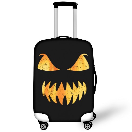Retro Jack O Lantern Scary Carved Pumpkin Face Luggage Covers