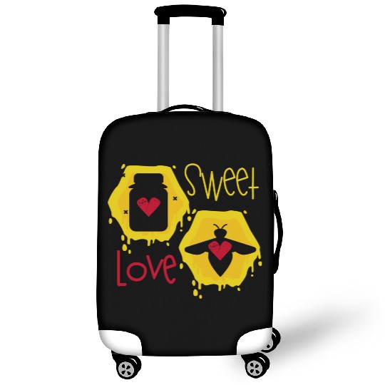 Sweet love yellow honey bee Luggage Covers