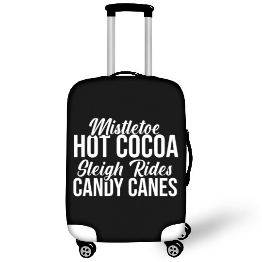 Mistletoe Hot Cocoa Sleigh Rides Candy Canes Luggage Covers
