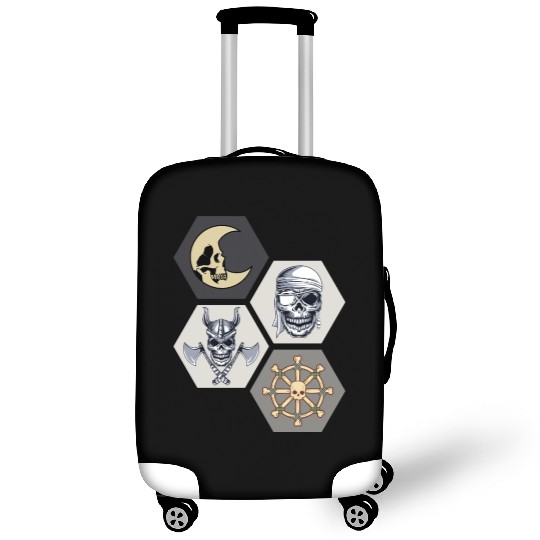 Scary Cool Pirate Skull Halloween Lovers Luggage Covers