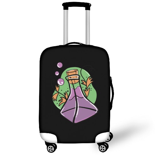 A glass of purple poison with Fall leaves Luggage Covers