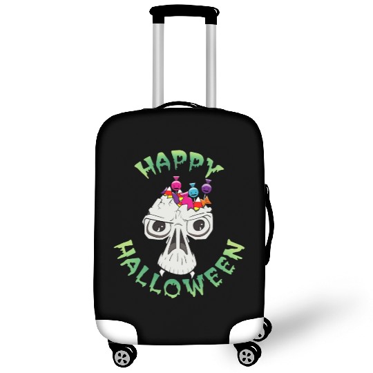 Candy Skull Happy Halloween Cartoon Luggage Covers