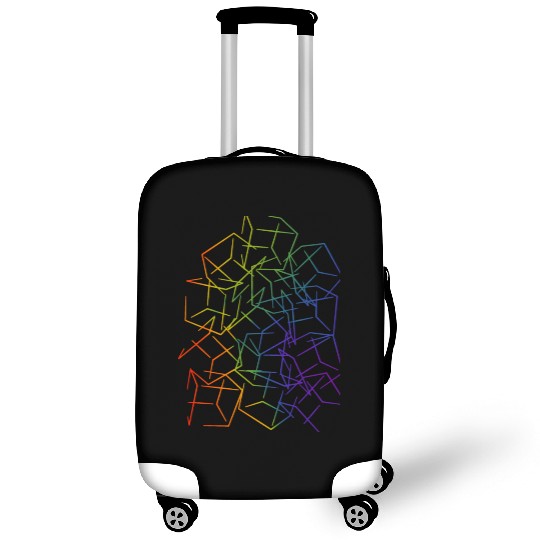 Subtle Pride Rainbow Cubic Design Luggage Covers