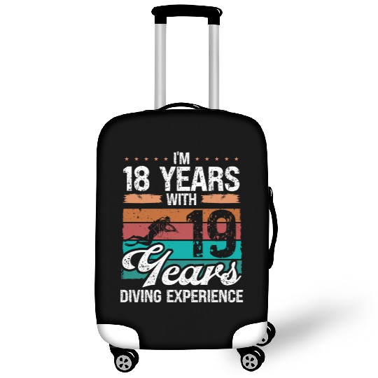 37 Birthday Idea Scuba Diving 37 Year Old Diver Luggage Covers
