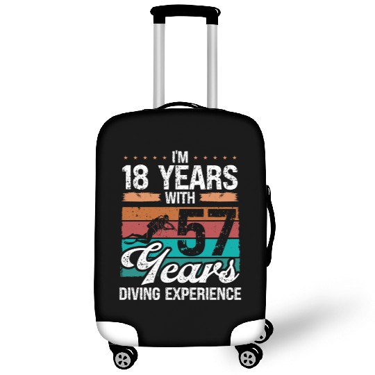 75 Birthday Idea Scuba Diving 75 Year Old Diver Luggage Covers