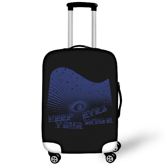 Eyes Wide Winter Storm 2 Deep Blue Luggage Covers