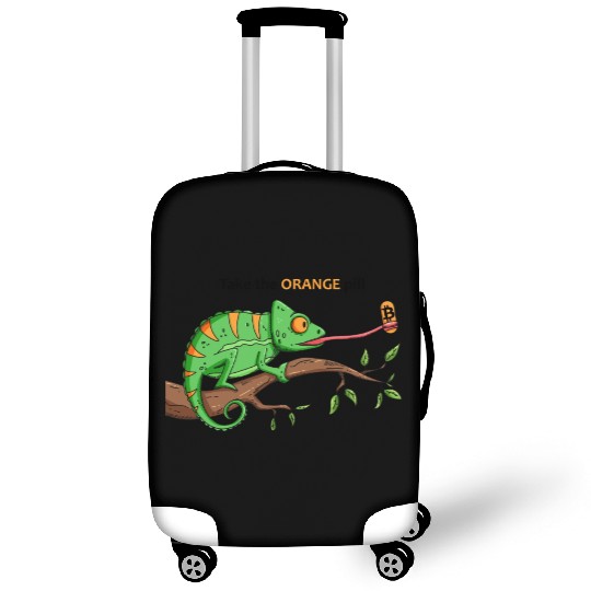 Bitcoin Chameleon BTC logo Crypto lover Hodl Luggage Covers
