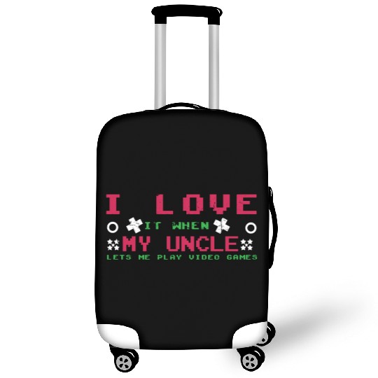 Love My Uncle Play Video Game Lover Gaming Luggage Covers
