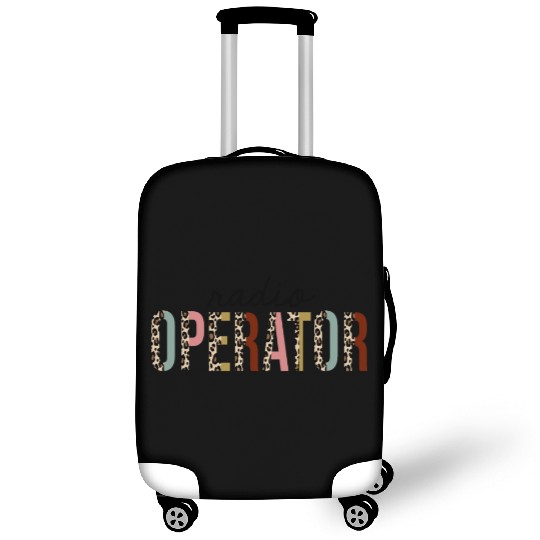 Radio Operator Leopard Print Funny Luggage Covers