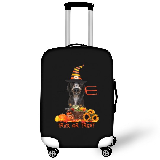Dachshund Trick or Treat Sunflowers Luggage Covers