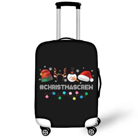 Christmas Crew Elf Reindeer Santa Hat Luggage Covers