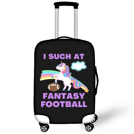 I Suck At Fantasy Football Funny Cute Unicorn Luggage Covers