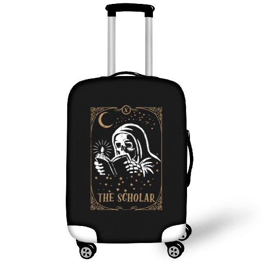 Skeleton Scholar Tarot Card Occult Club Gothic Luggage Covers