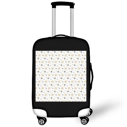 Modern Snowflakes Pattern White Gold Luggage Covers