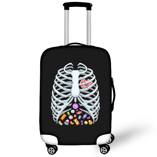 Funny Candy Skeleton Rib Cage Halloween Costume Luggage Covers