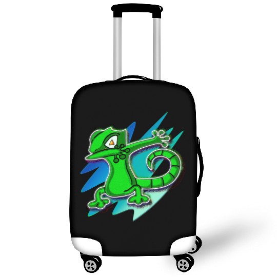 Dabbing Gecko - Jack O Lantern Eyes Luggage Covers